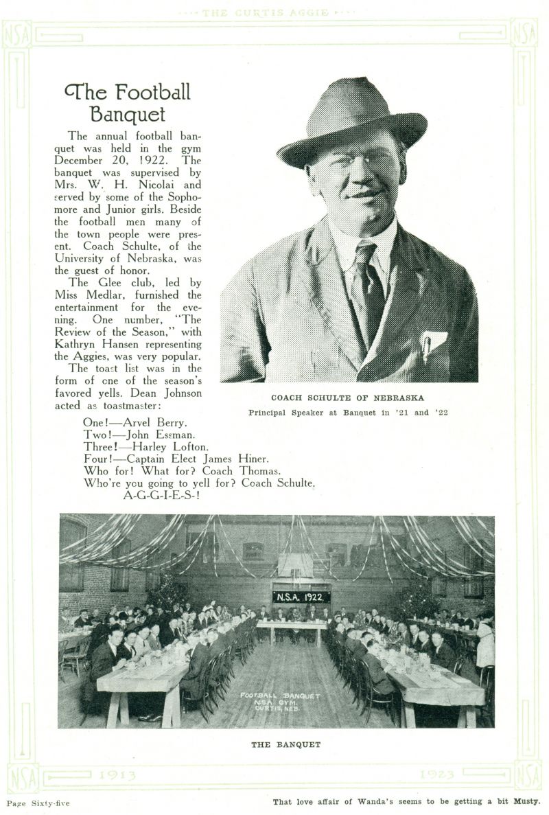 Volume_I UNIVERSITY of NEBRASKA COACH: Henry Schulte. 