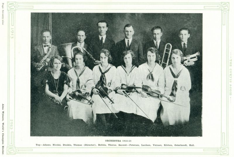 Volume_I Gerald Adams, Harold Nicolai, Will Dunkin, Director Dwight Thomas. Bobbio, Charles Thorne, Violetta Petersen, Lanham, Frankie Vernam, Wilma Kibben, Gladys Osterhoudt, Hall,