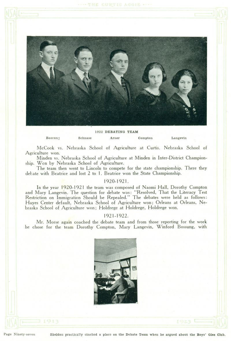 Volume_I Winford Bossung, Lester Schnase, Edwin Arner, Dorothy Compton, Mary Langevin,