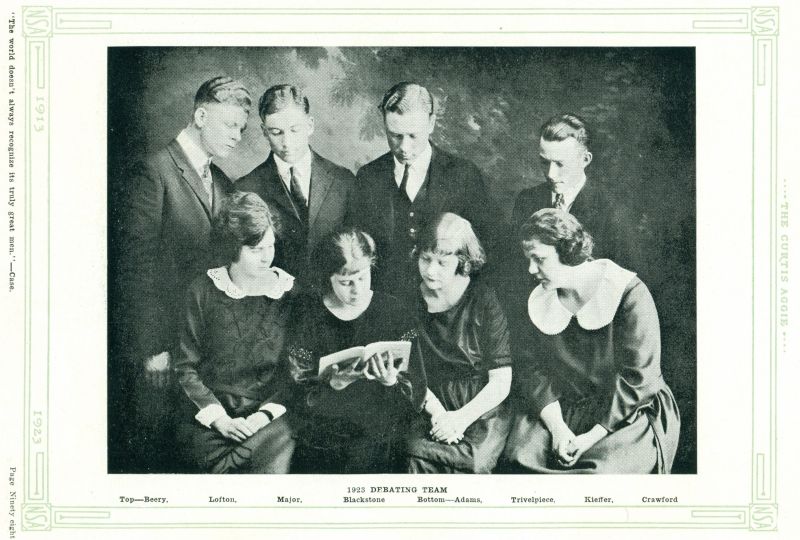 Volume_I Arvel Beery, Harley Lofton, Ralph Major, Alva Blackstone, Lela Adams, Marie Trivelpiece, Velma Kieffer, Irene Crawford,