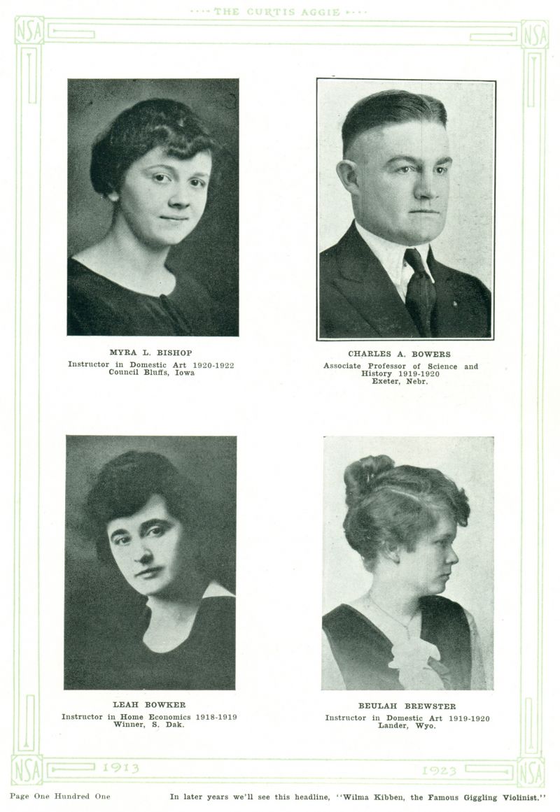Volume_I Myra Bishop. Charles Bowers. Leah Bowker. Beulah Brewster.
