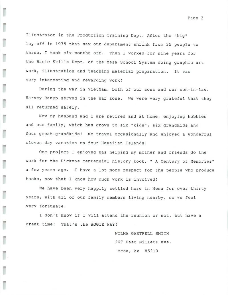 1944_booklet Wilma Gartrell, Wilma Gartrell Smith,