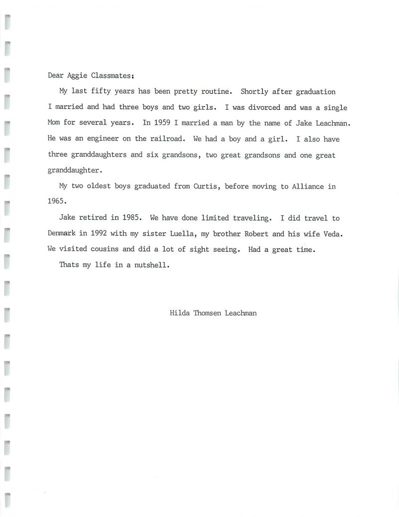 1944_booklet Hilda Thomsen, Hilda Thomsen Leachman,