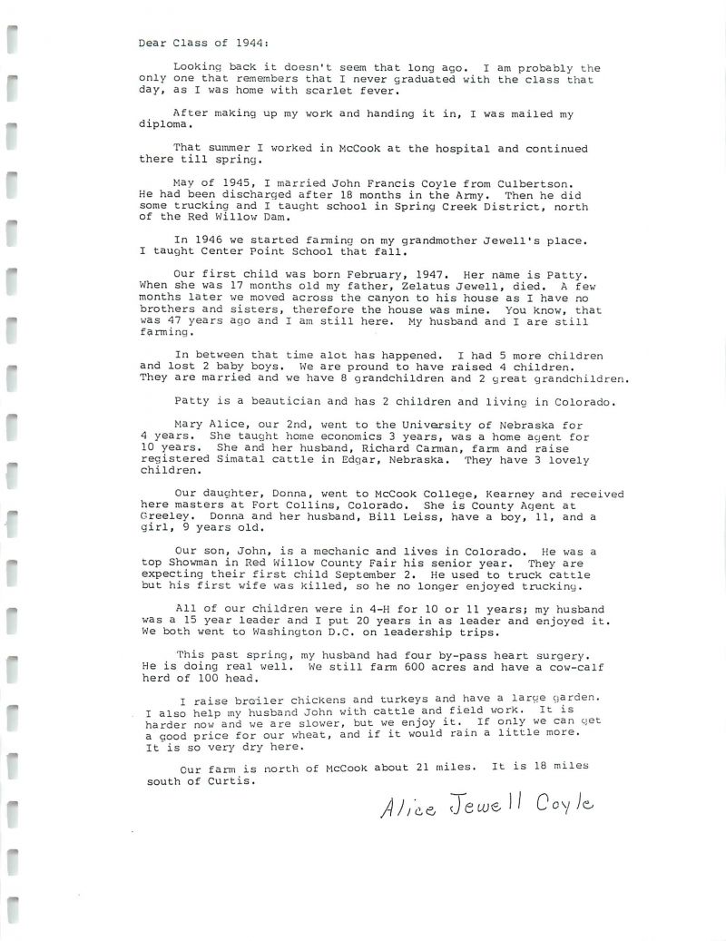 1944_booklet Alice Jewell, Alice Jewell Coyle,