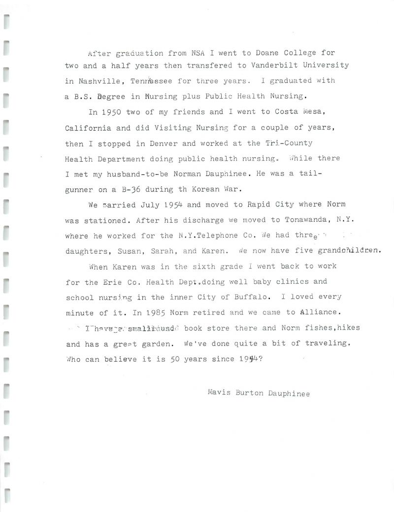 1944_booklet Mavis Burton, Mavis Burton Dauphinee,