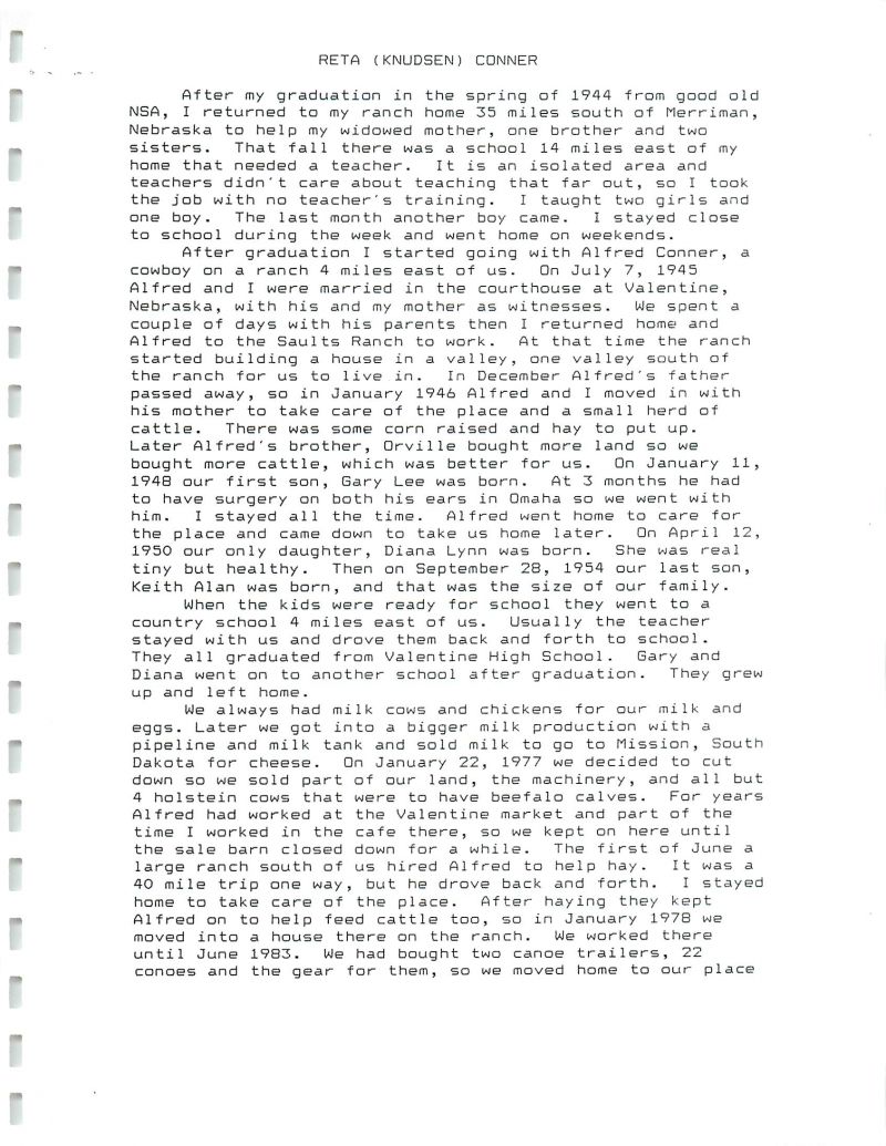 1944_booklet Reta Knudsen, Reta Knudsen Conner,