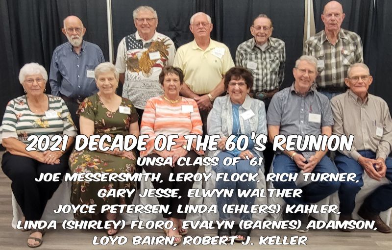 Reunions Joe Messersmith, Leroy Flock, Rich Turner, Richard Turner, Gary Jesse, Elwyn Walther, Joyce Petersen, Linda Ehlers, Linda Floro, Evalyn Barnes, Loyd Bairn, Robert Keller, Lloyd Bairn,